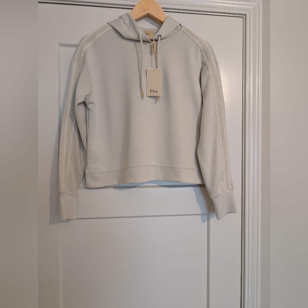 NEW Elie Tahari Light Beige(Putty) Women's Hooded Top XS